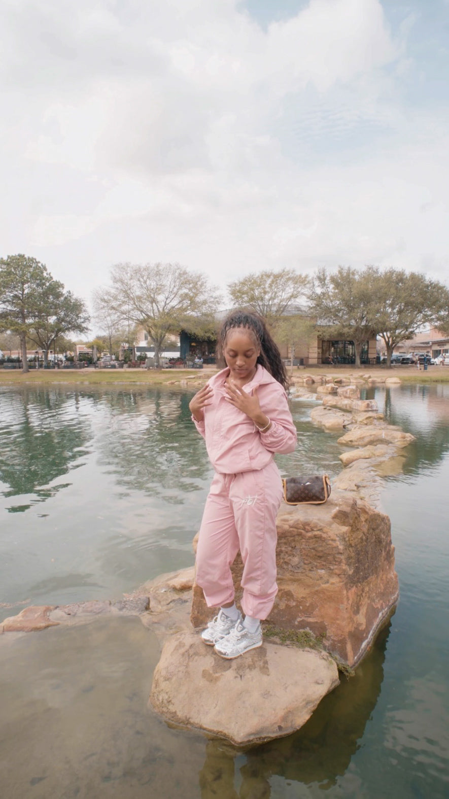 Pink Windbreaker Set